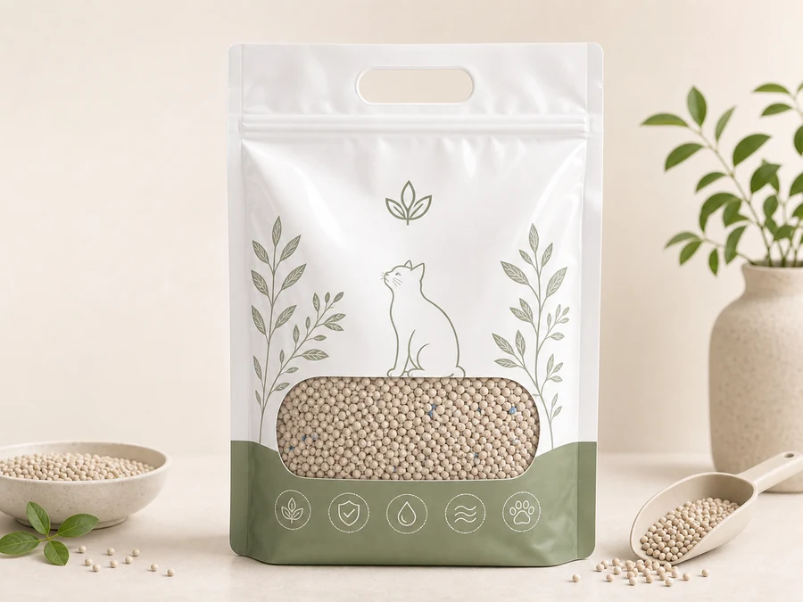 Handle Bag private label cat litter packaging option