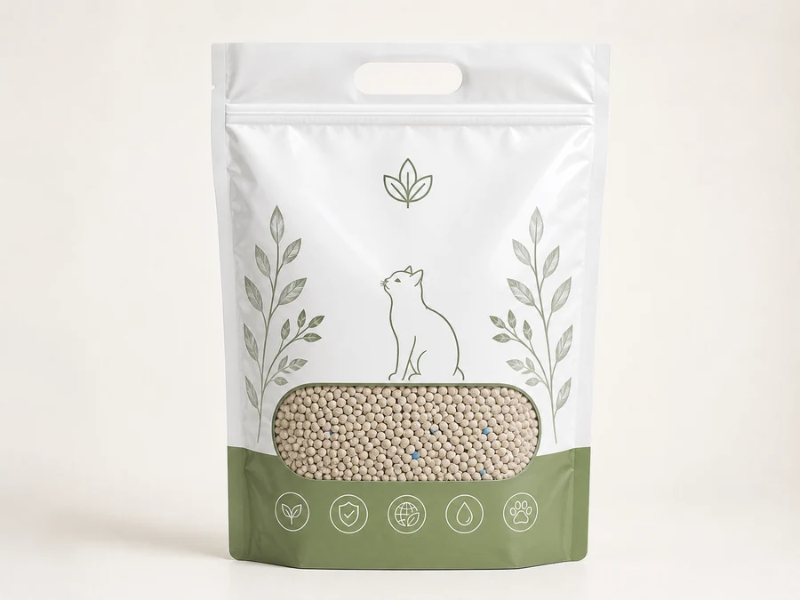 PE Bag private label cat litter packaging option