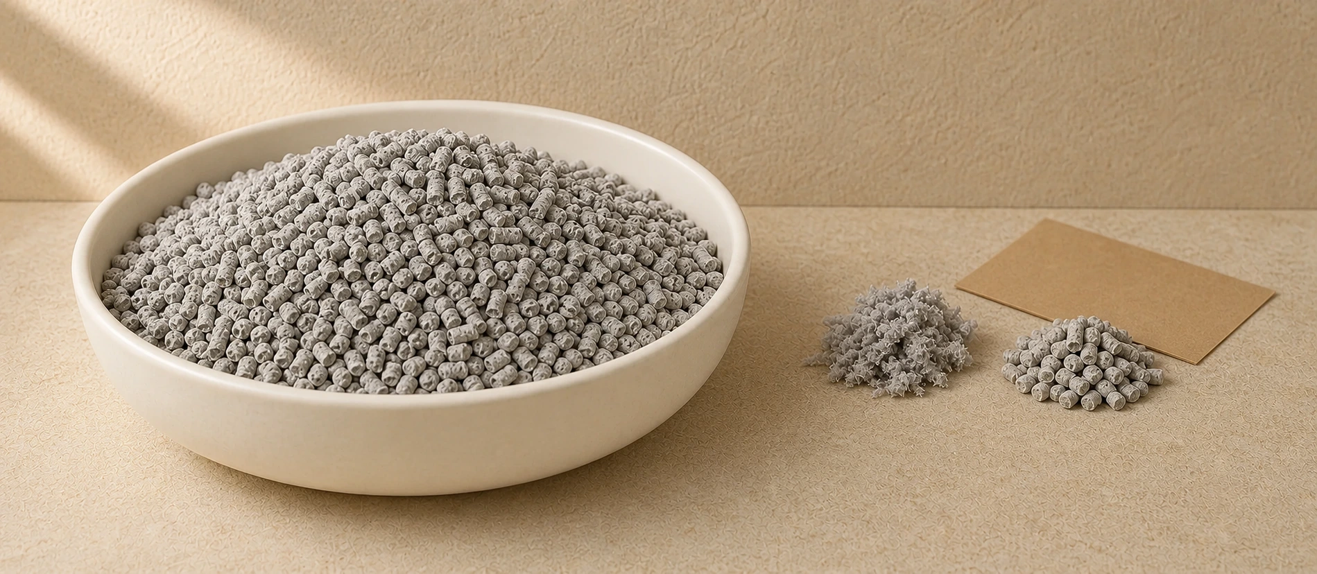 Paper Cat Litter for Gentle-Texture, Low-Dust Ranges product sample